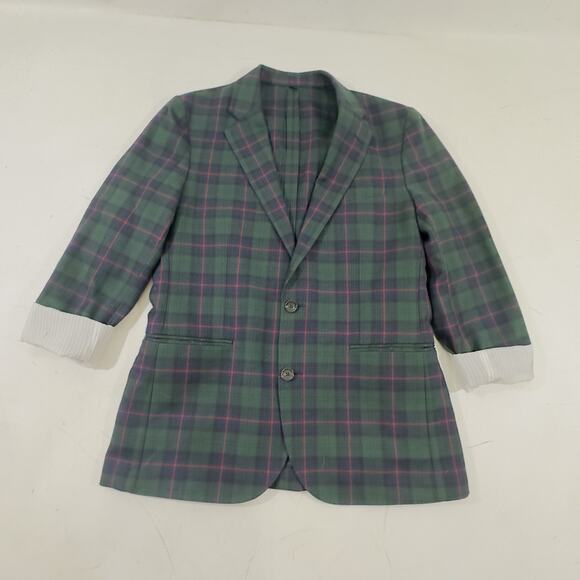 J.Crew 38 Ludlow Suit Jacket Men Well Tartan English Wool-Cotton Twill Moon Slim - Picture 3 of 13